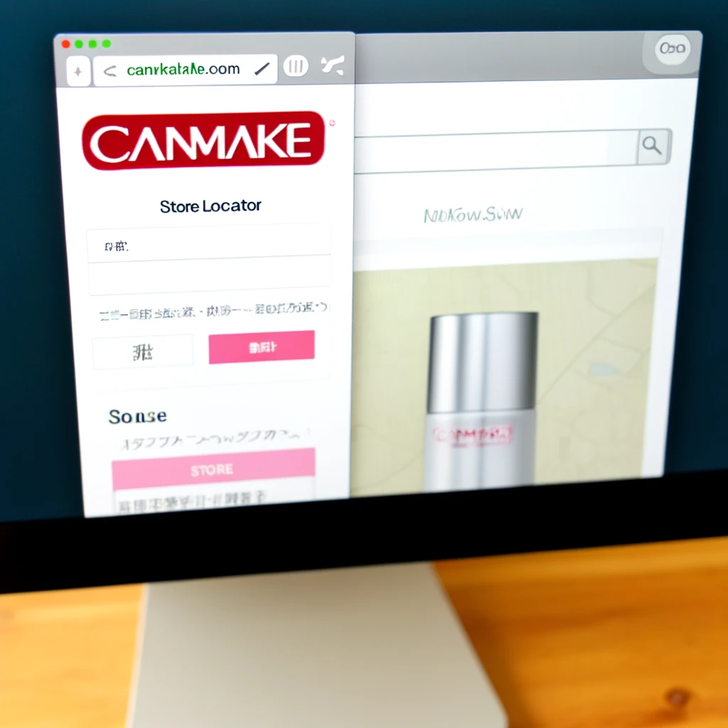 キャンメイクの公式サイトで取扱店を調べている画面のイメージ画像
