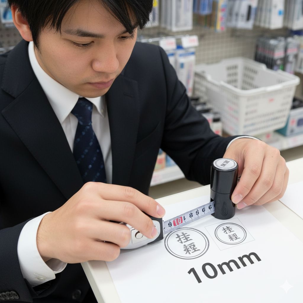 100均のシャチハタのサイズは何mmですか？