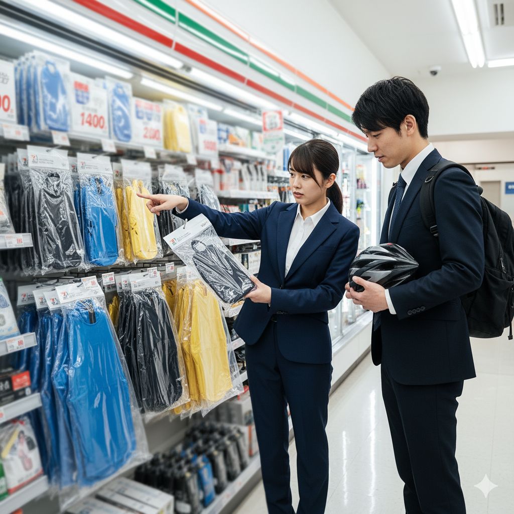 セブンイレブンで上下のカッパは買える？