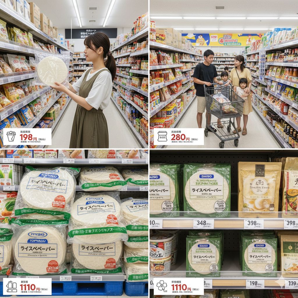 ライスペーパーのスーパーでの値段は？