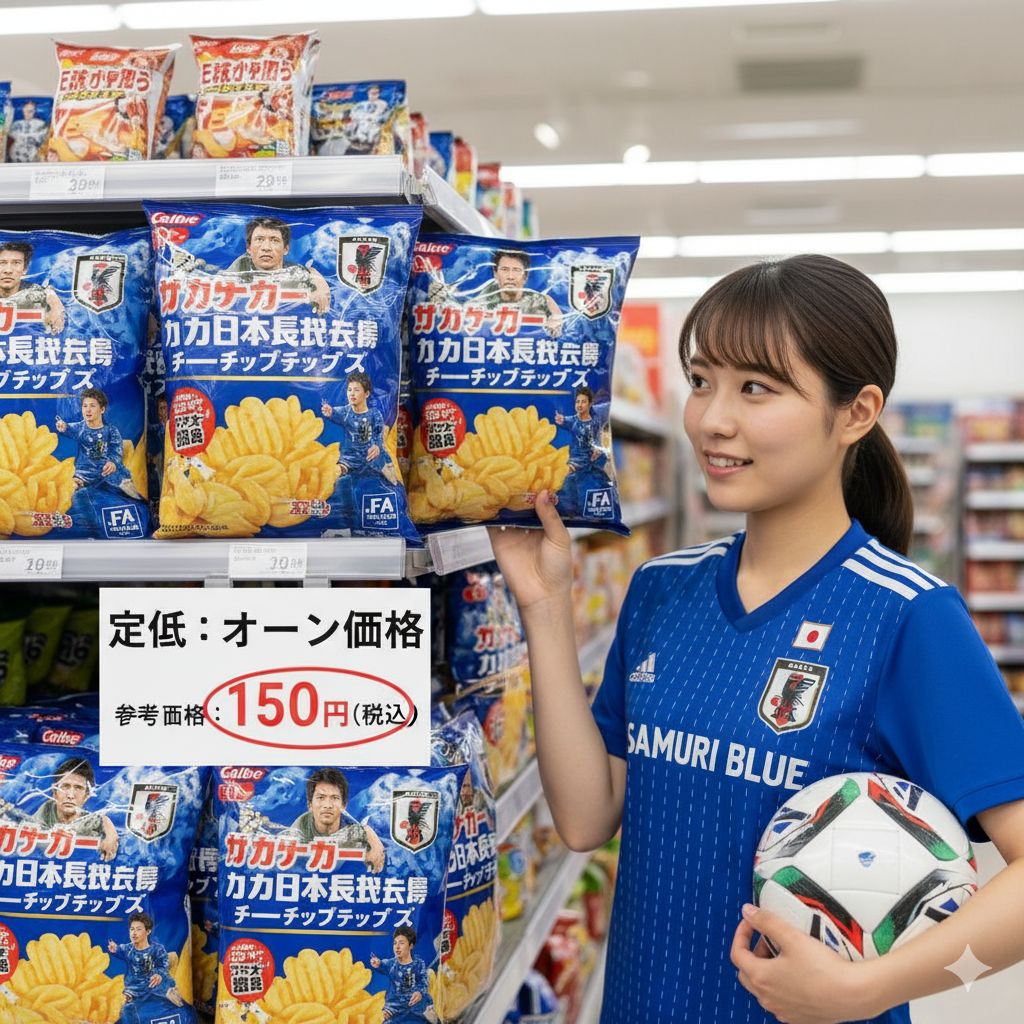 サッカーポテトチップスの定価はいくらですか？