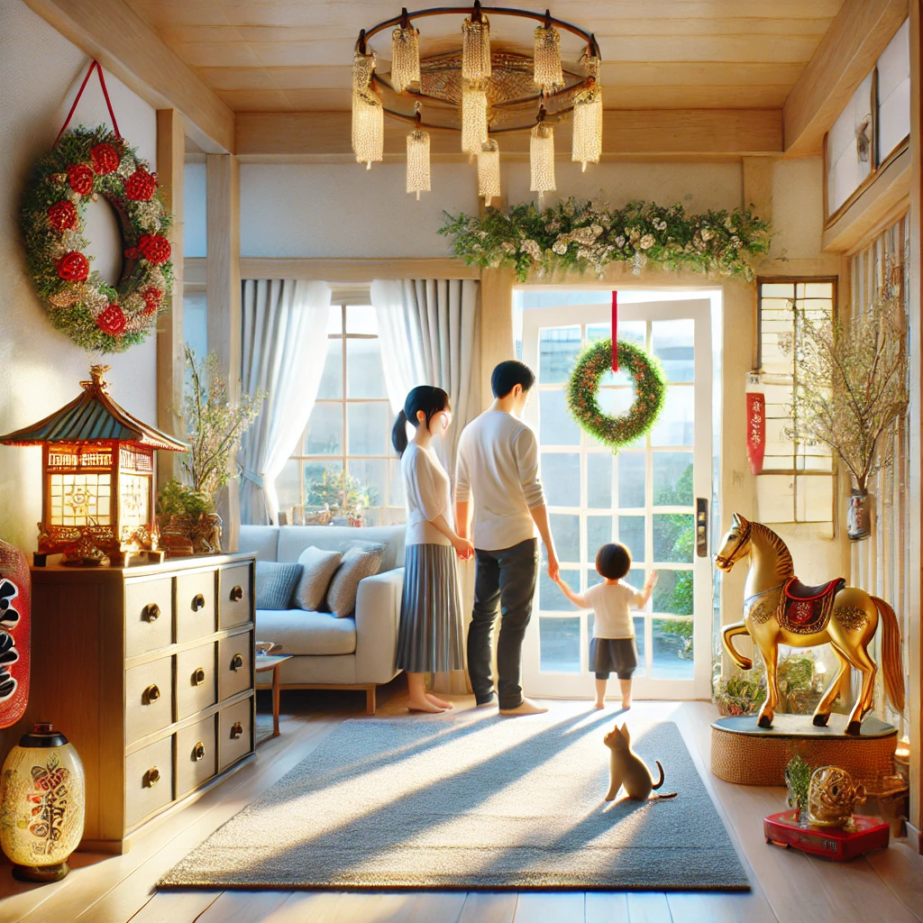 リビングに映える午年の置物