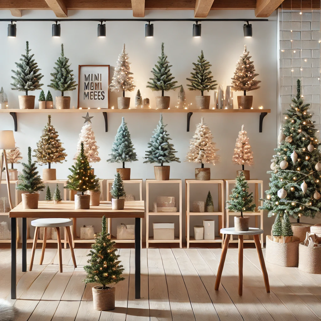 クリスマスツリーの小さいのがどこで売ってるか確認