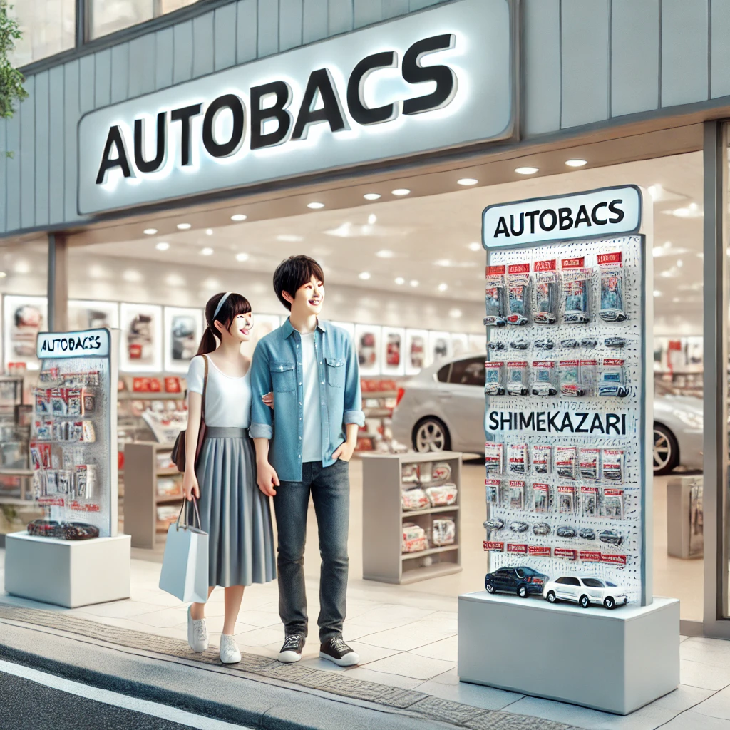 オートバックスなどで車用しめ飾りも買える