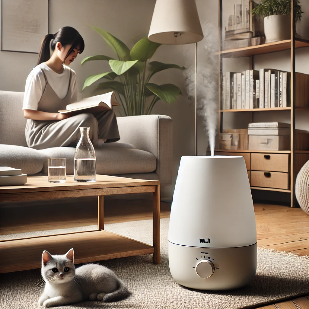 無印の卓上加湿器はシンプルで大容量