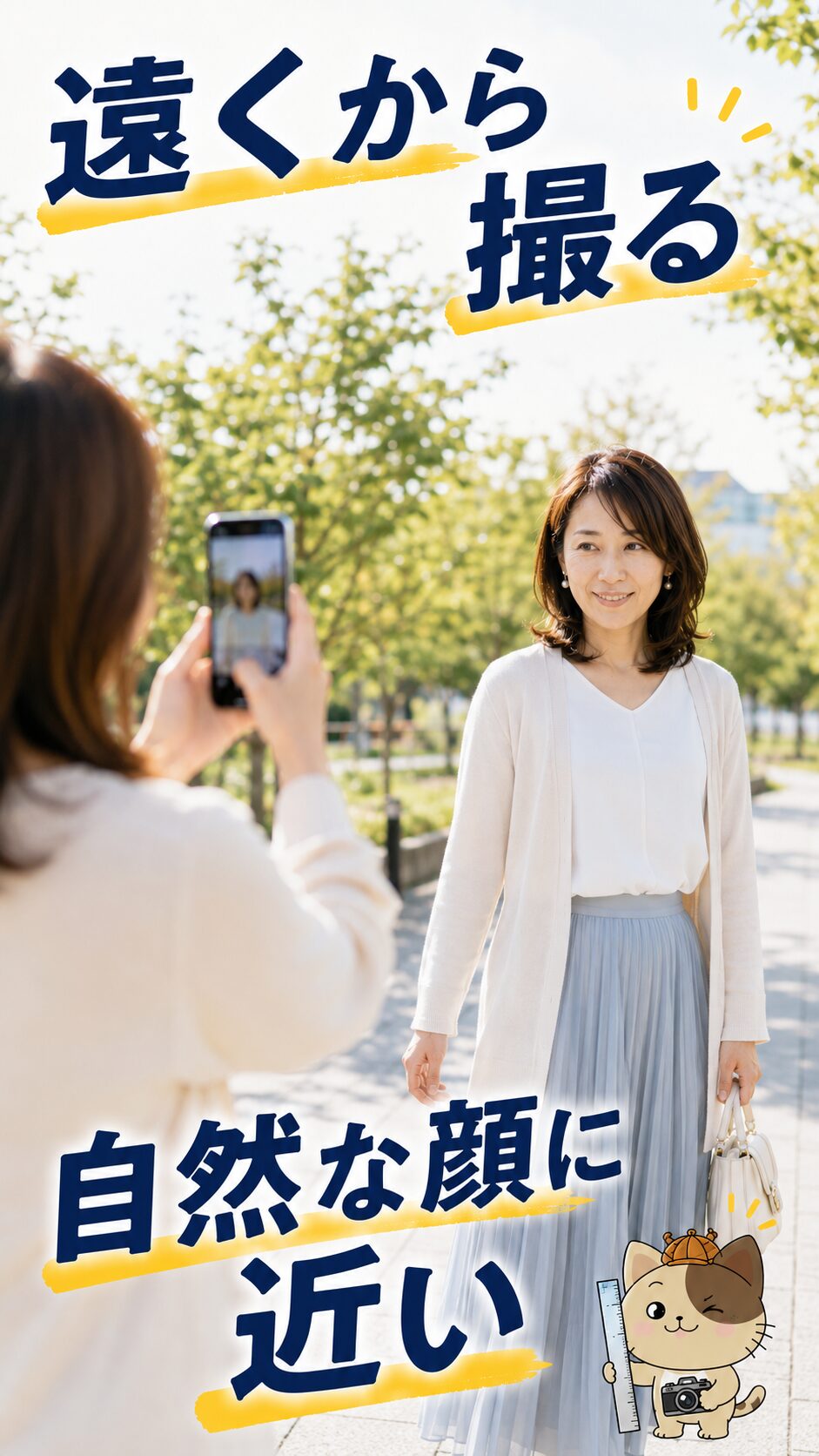 自然な顔写りに近づける撮影イメージ