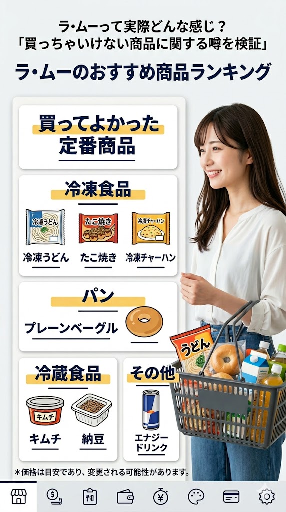 ラムーの商品一覧から口コミ評価の高い冷凍食品やベーカリー、チルド商品を選ぶおすすめランキング画像