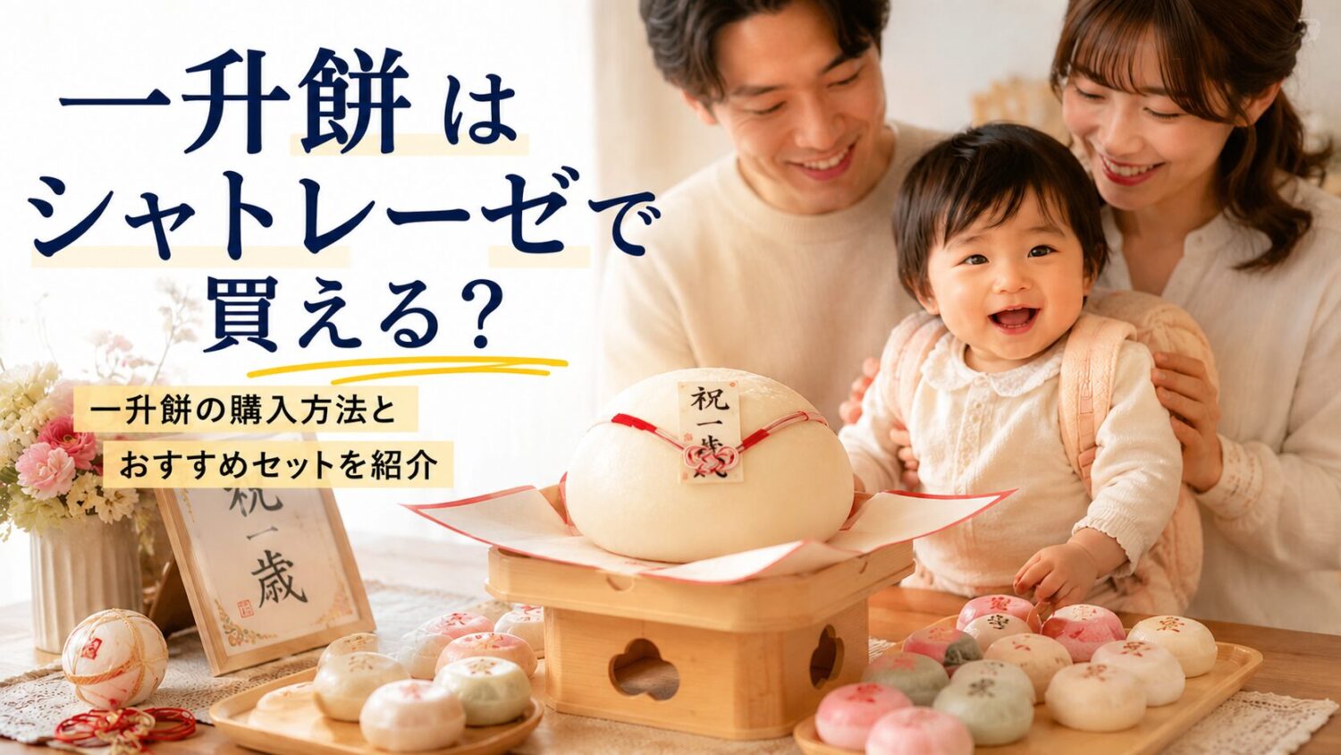 一升餅の購入方法とおすすめセットを紹介する誕生日祝いのイメージ