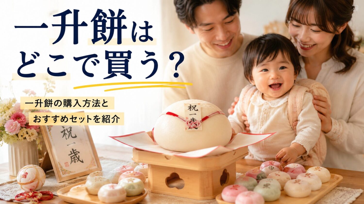 通販で購入できる一升餅セットのイメージ
